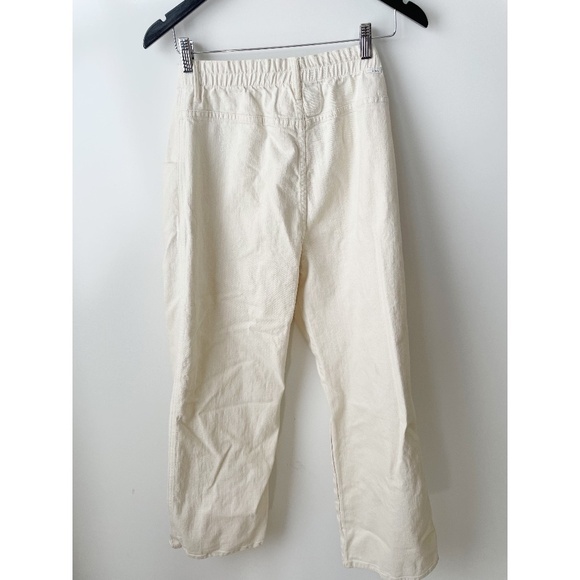 Mother Superior The Half Spring Pleated Greaser Ankle Wide Leg Jeans Act Natural - Picture 5 of 13